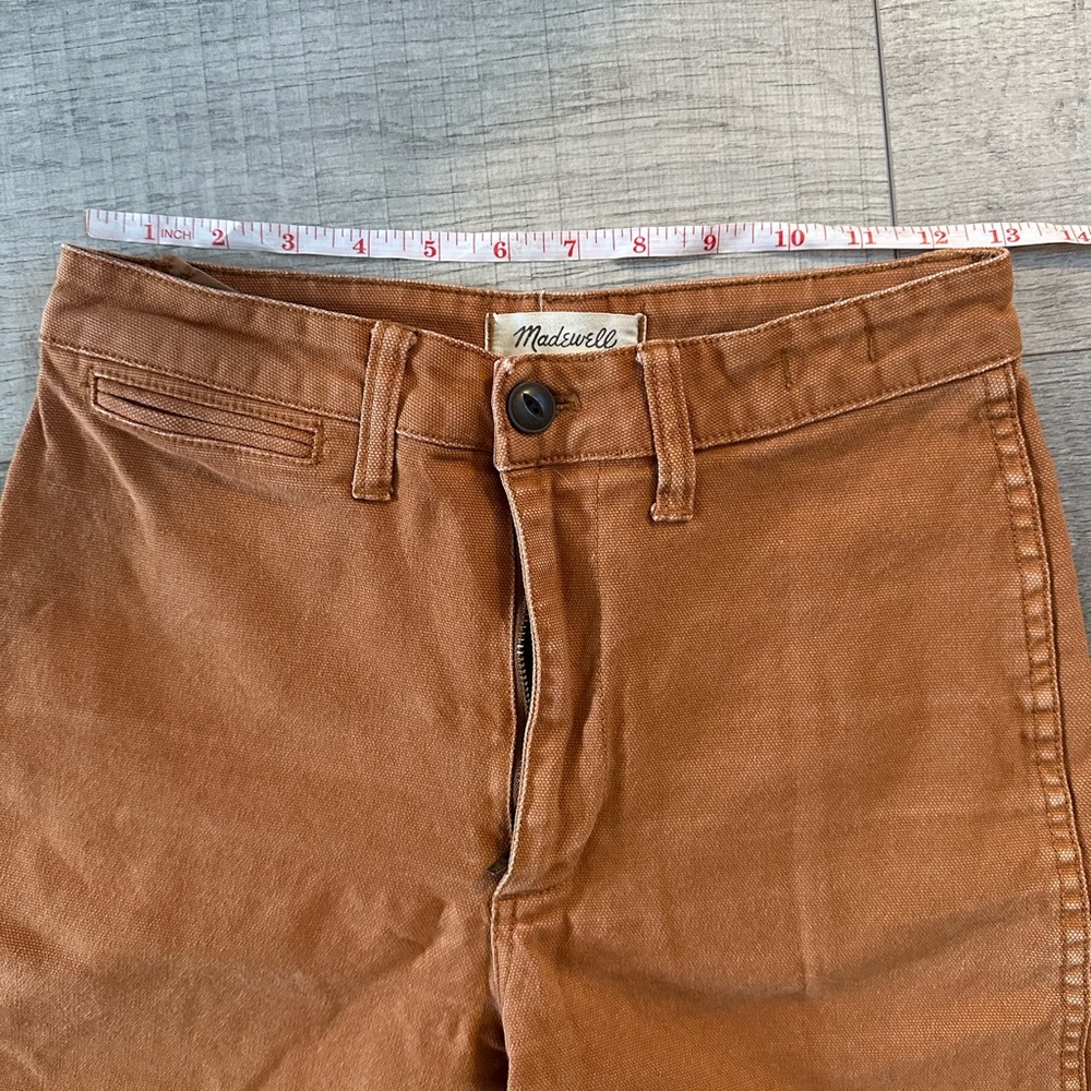 Madewell Wide Leg Pants in Rust Brown